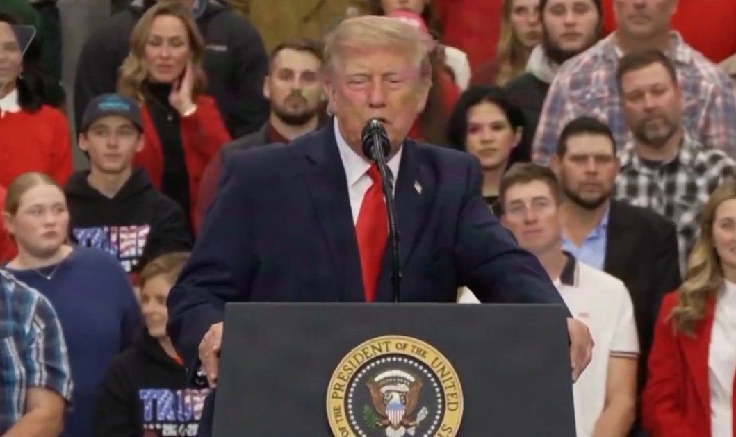 President Trump speaks in Wasilla, Alaska on Tuesday, October 13, 2026. -- Image: Screenshot from the @RapidResponse47 X page