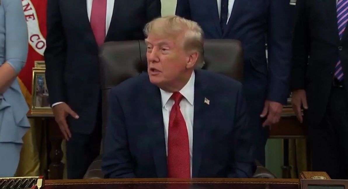 President Trump: "No, I dislike dishonest press — like you. I think you're terrible. I like to see HONEST press."