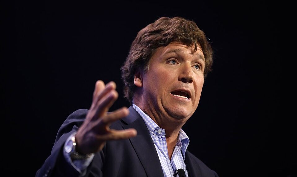 Tucker Carlson at the 2023 Turning Point Action Conference.